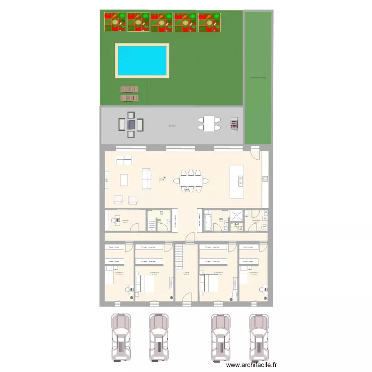 Rez Nvlle construction. Plan de 