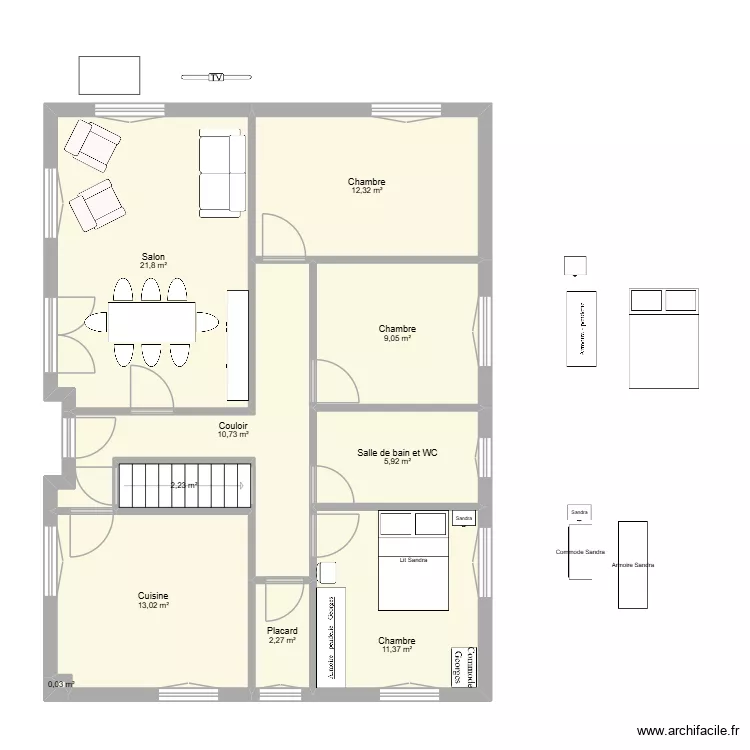 Maison Tonio V4. Plan de 