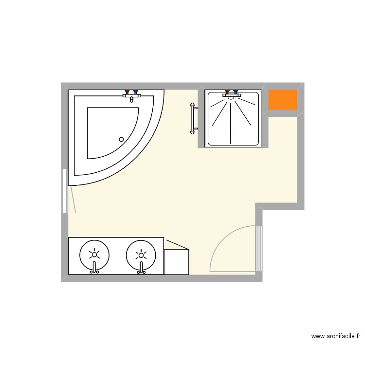 Belling. Plan de 2 pièces et 9 m2