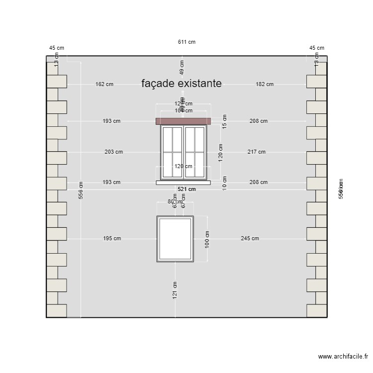 dependance facade 3 sud. Plan de 0 pièce et 0 m2