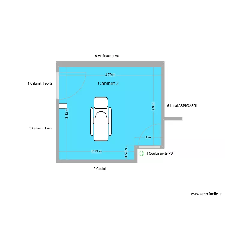 60704 Cabinet 2. Plan de 