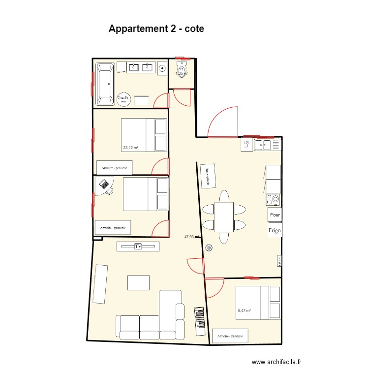 appartement2-F5-aménager-boulangerie. Plan de 0 pièce et 0 m2