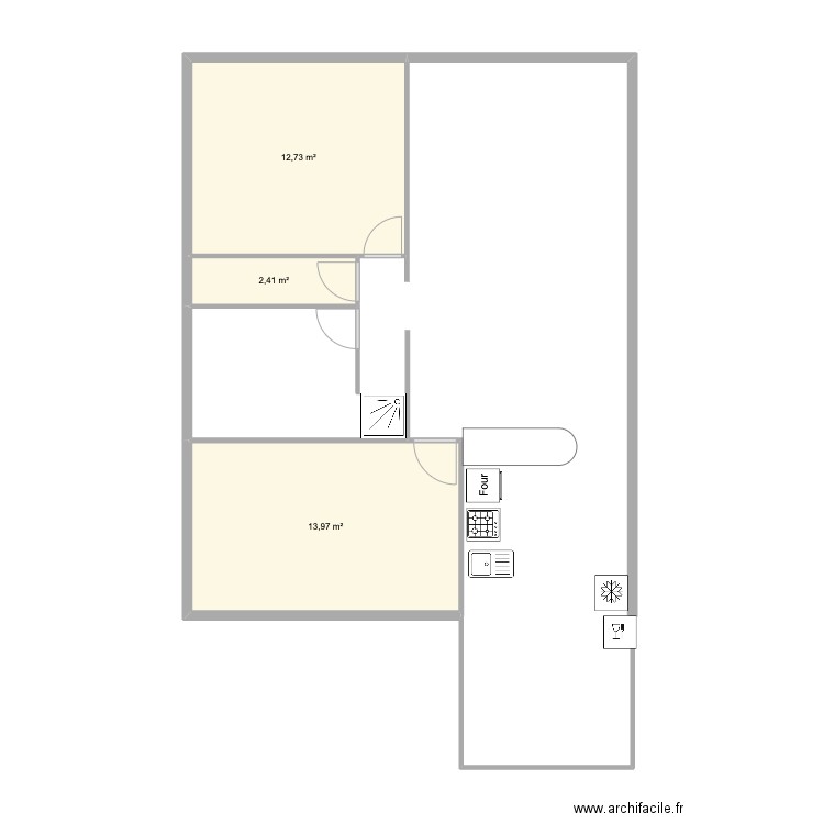 Maison Yolande  projet cuisine . Plan de 0 pièce et 0 m2