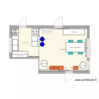 Plan s&eacute;jour avec cuisine ouverte T3 BJG V 29 Septembre 2017