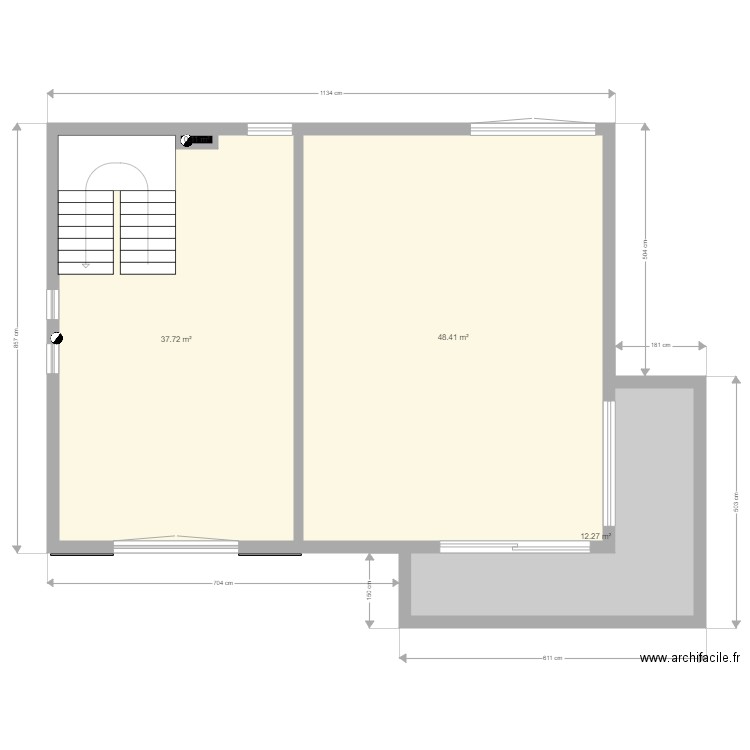  ETAGE 1 V2 brut. Plan de 0 pièce et 0 m2