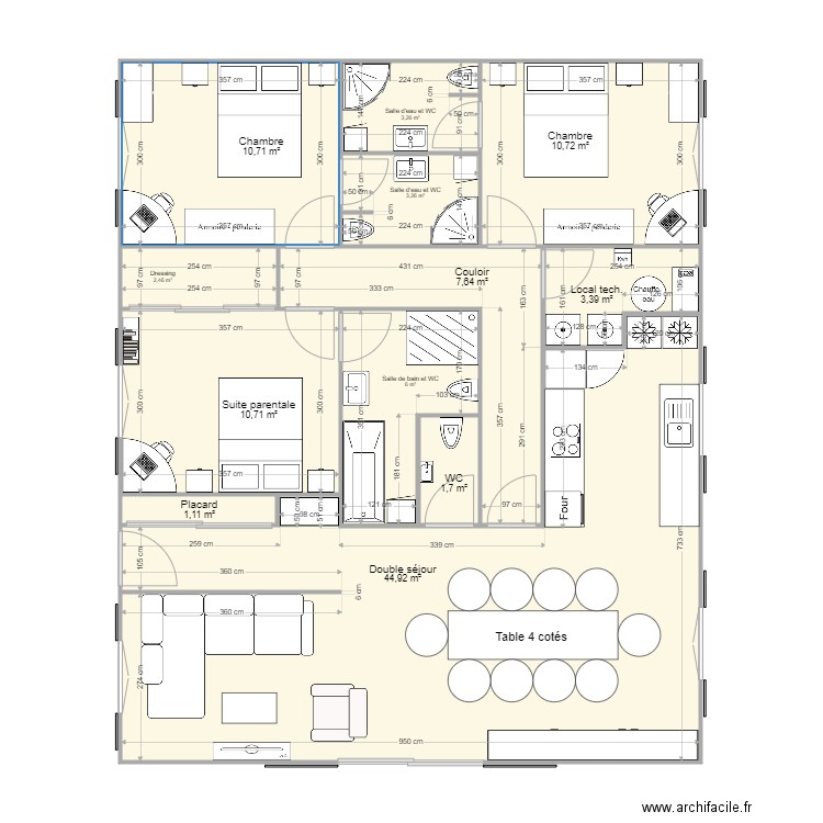 PROJET 6 120 m2. Plan de 0 pièce et 0 m2