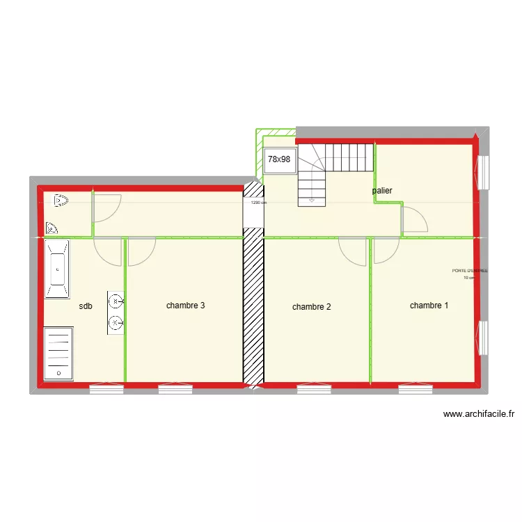 CLAVEAU etage. Plan de 
