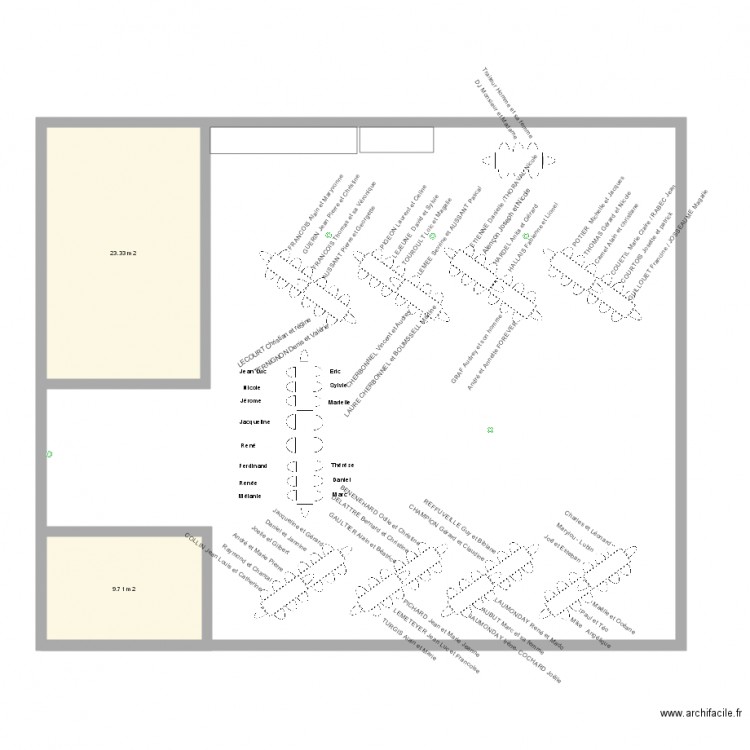  table mariage. Plan de 0 pièce et 0 m2