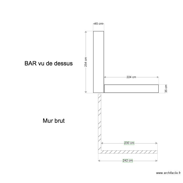 BAR Cuisine. Plan de 0 pièce et 0 m2