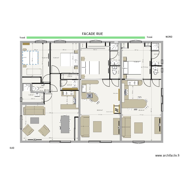 Yvrac SSOL Projet avec Sandie 2. Plan de 17 pièces et 142 m2