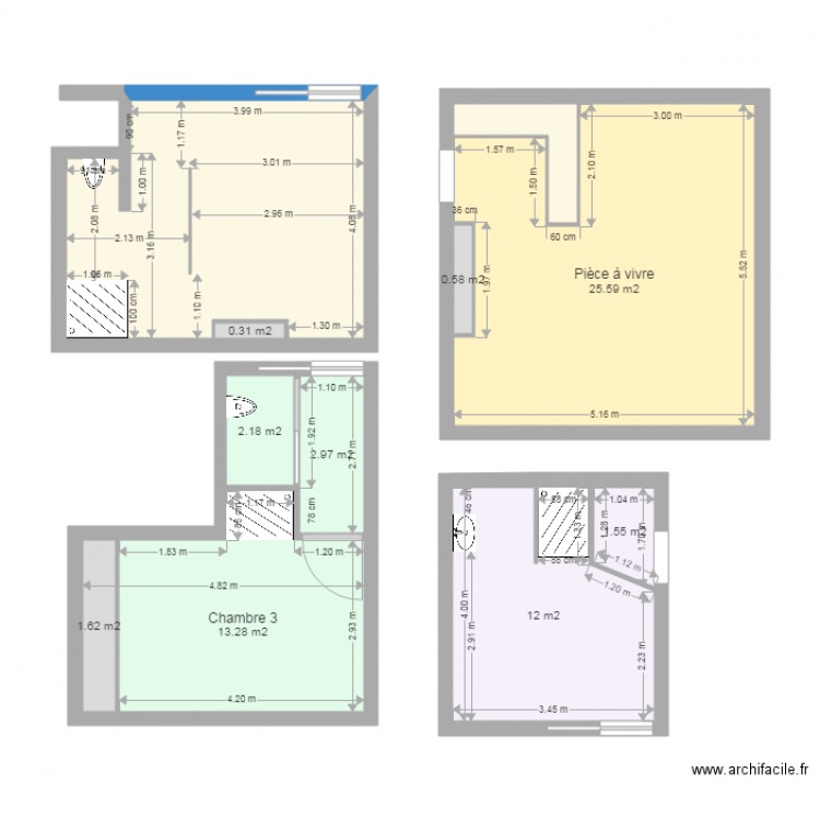 Gîte . Plan de 0 pièce et 0 m2