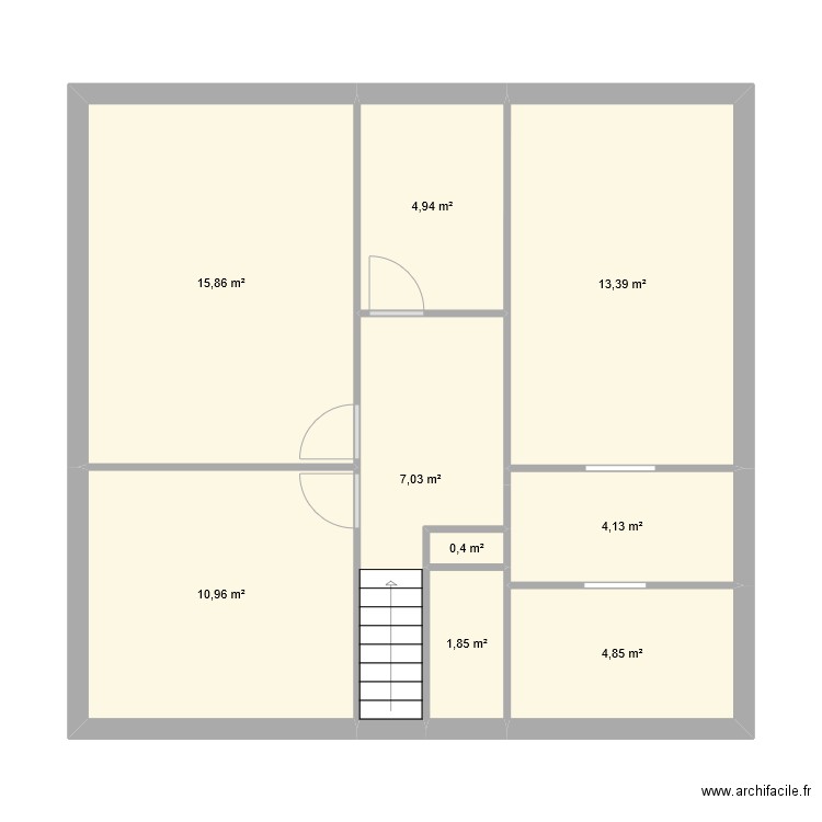 plan 2. Plan de 9 pièces et 63 m2