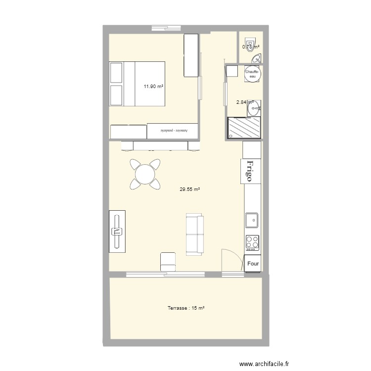 appartement meublé. Plan de 0 pièce et 0 m2