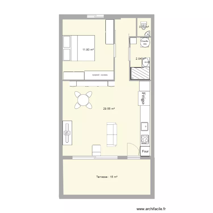 appartement meubl&eacute;. Plan de 