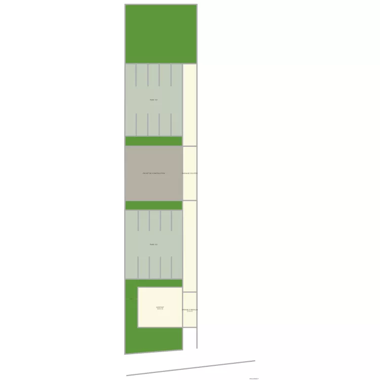 MENNECY sch&eacute;ma implantation . Plan de 