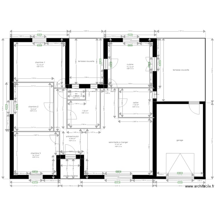 plan de maison 115. Plan de 0 pièce et 0 m2