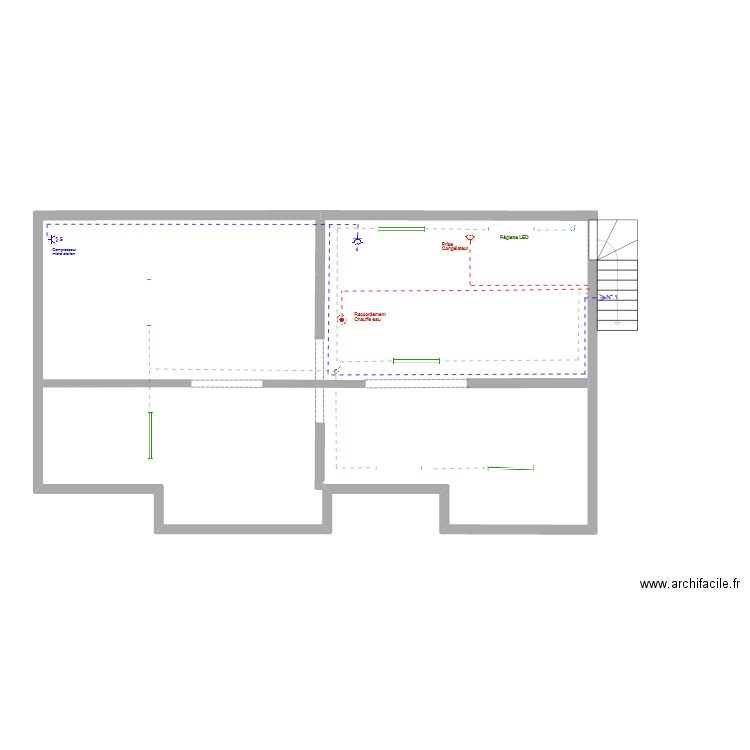 Electricité Sous-Sol. Plan de 0 pièce et 0 m2