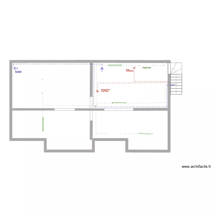 Electricit&eacute; Sous-Sol. Plan de 