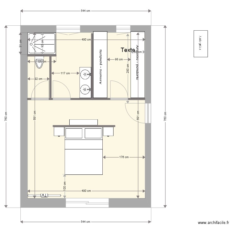 CHAMBRE COCO VINC 2. Plan de 0 pièce et 0 m2