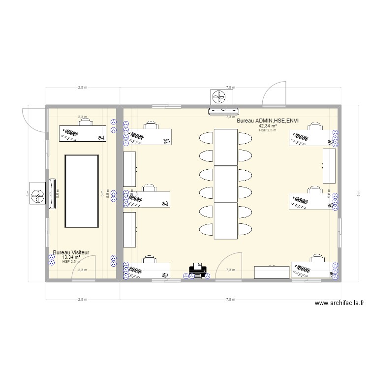 Bureau Admin, HSE, Envi. Plan de 0 pièce et 0 m2