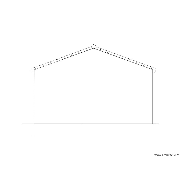 Garage façade Sud 2 pents. Plan de 0 pièce et 0 m2