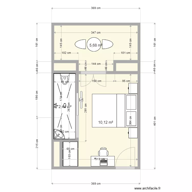 Plan Mer Plan – Mer et Foret état projeté Chambre 4 1er – Par 1737david ️ ...