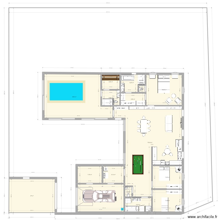 SAINT JOSEPH phase 2. Plan de 16 pièces et 252 m2