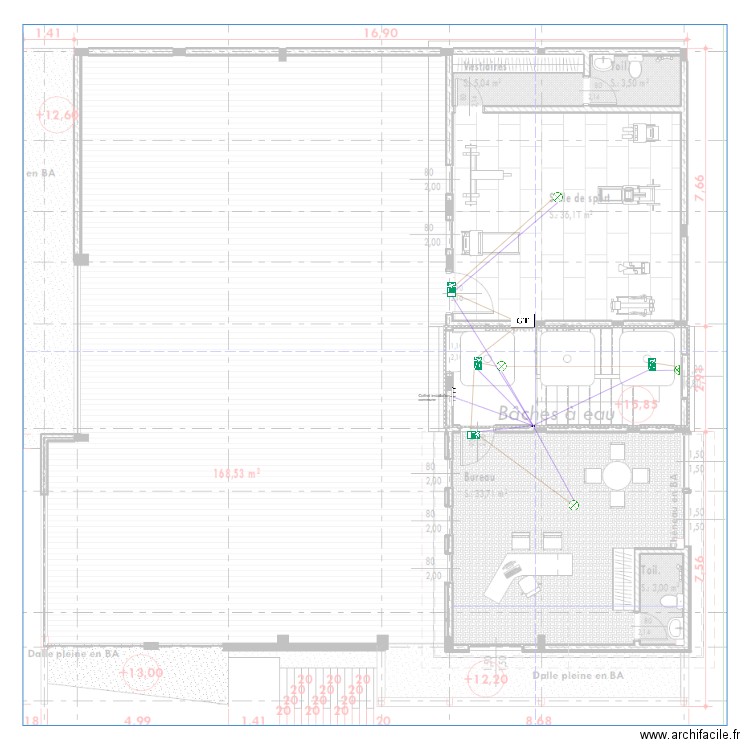 Eclairage de sécurité toiture terrasse Immeuble TANAZOU. Plan de 0 pièce et 0 m2
