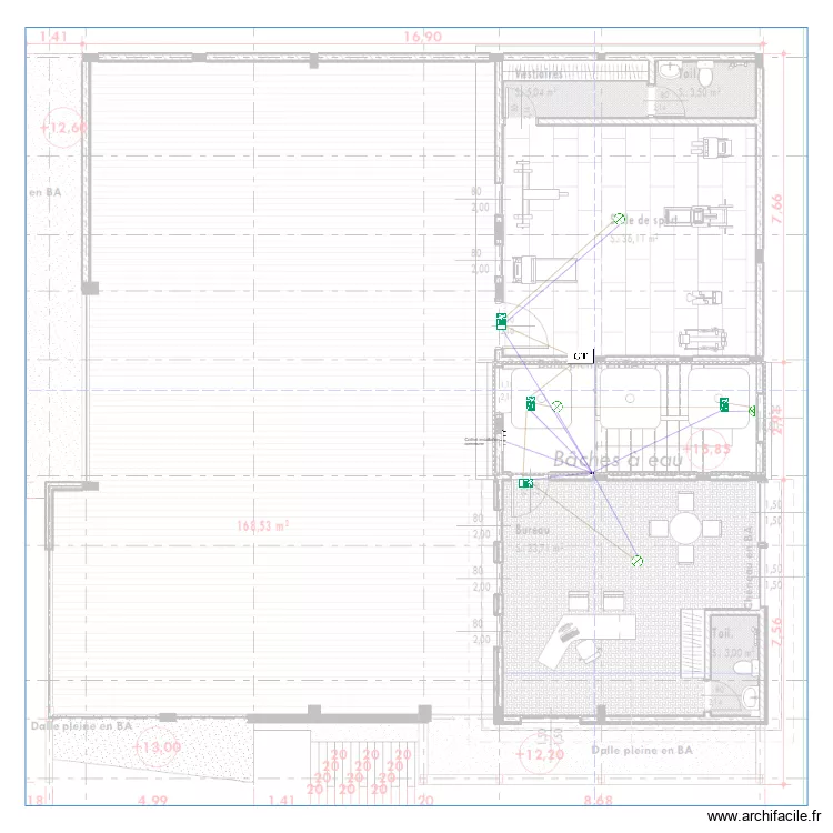 Eclairage de s&eacute;curit&eacute; toiture terrasse Immeuble TANAZOU. Plan de 0 pièce et 0 m2