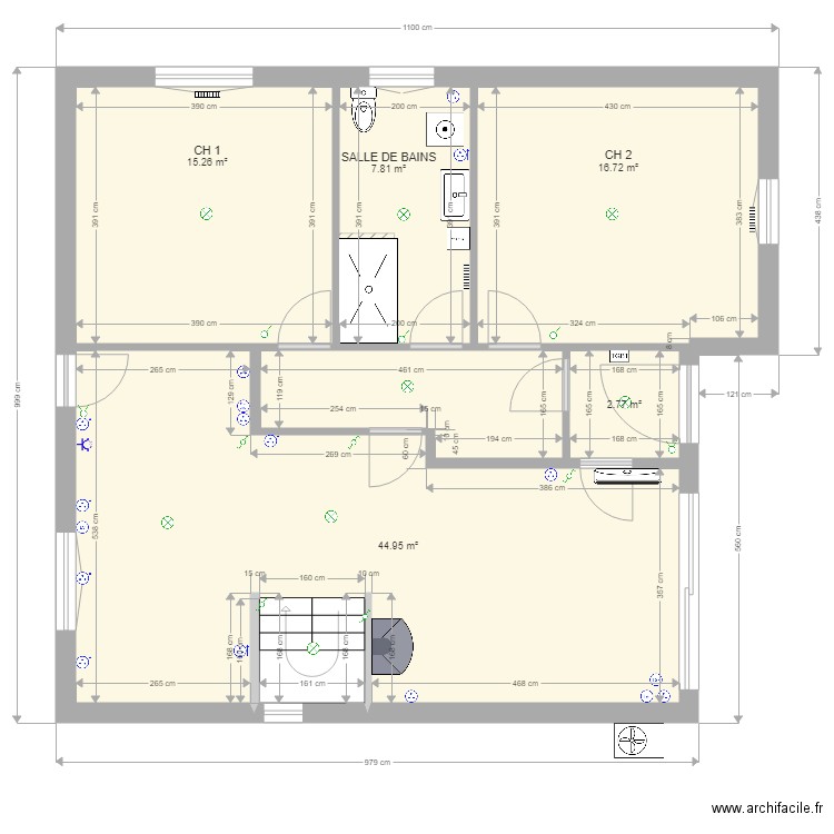 plan rdc farrio électricité. Plan de 0 pièce et 0 m2