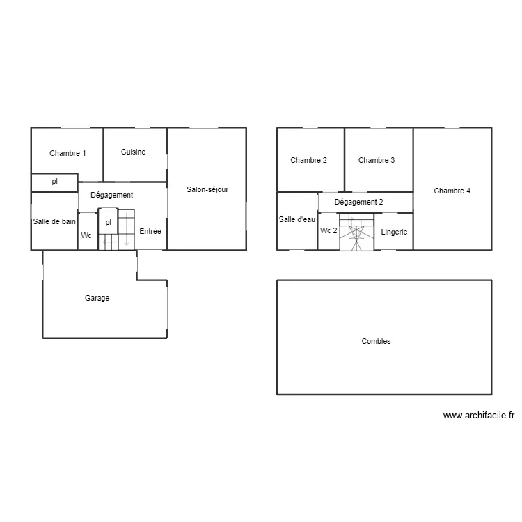 POULDERGAT LEBIHAN. Plan de 