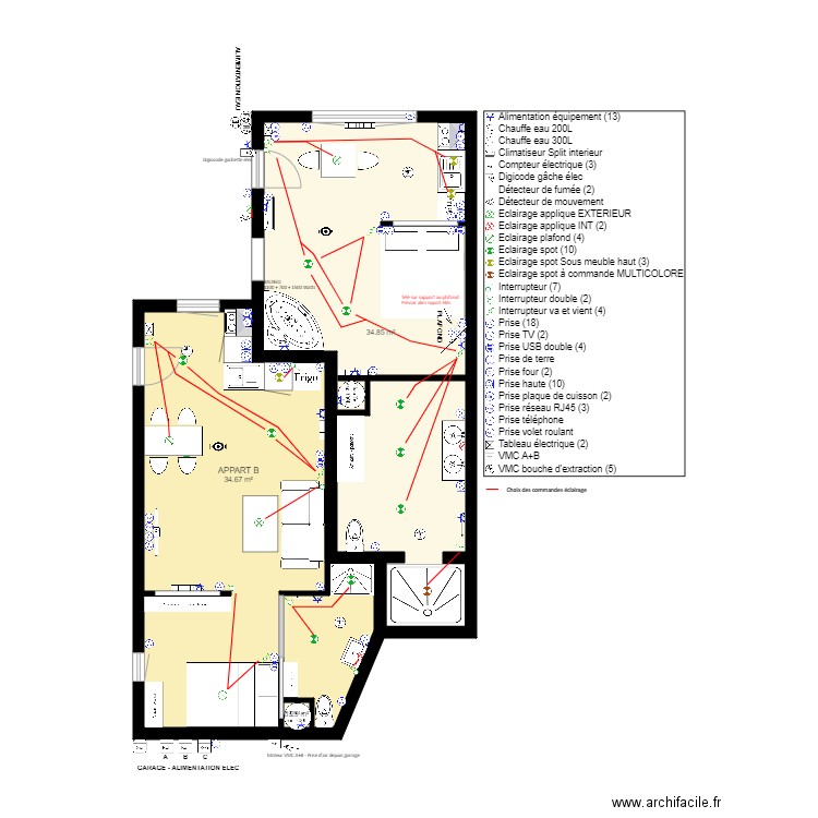 RDC 42 Av de SELVES SARLAT ELEC. Plan de 0 pièce et 0 m2