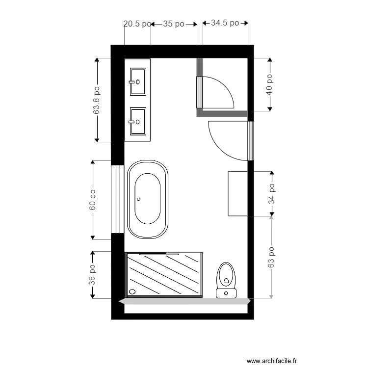 mercier sdb5. Plan de 