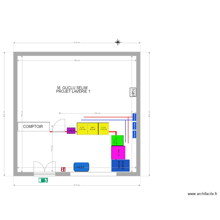 PLAN LAVERIE GUCLU SELIM 93190. Plan de 0 pièce et 0 m2