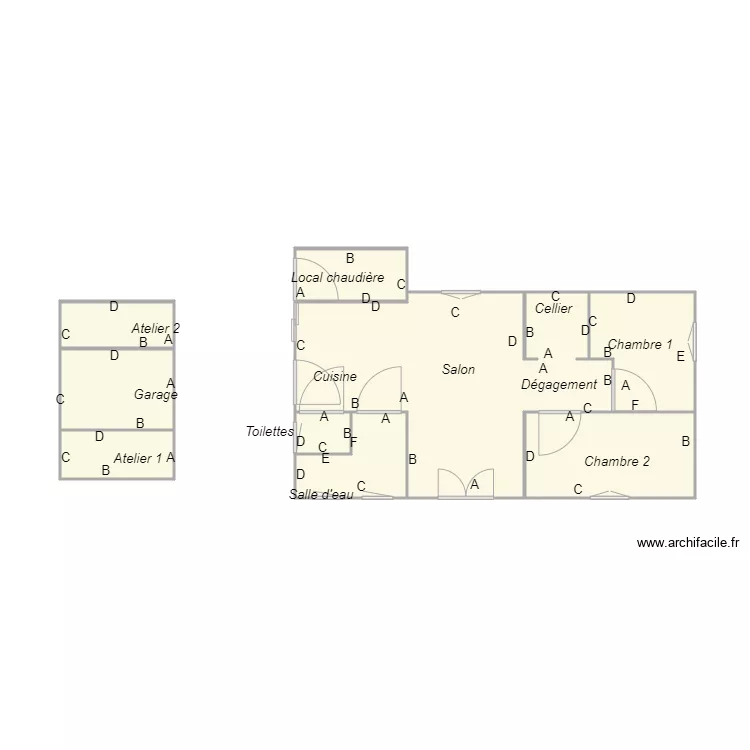 Croquis QUEMERE WAX. Plan de 