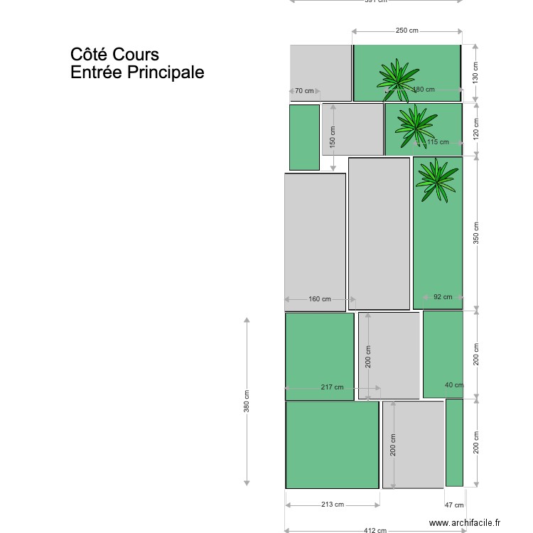 Jardin Côté Cours. Plan de 0 pièce et 0 m2