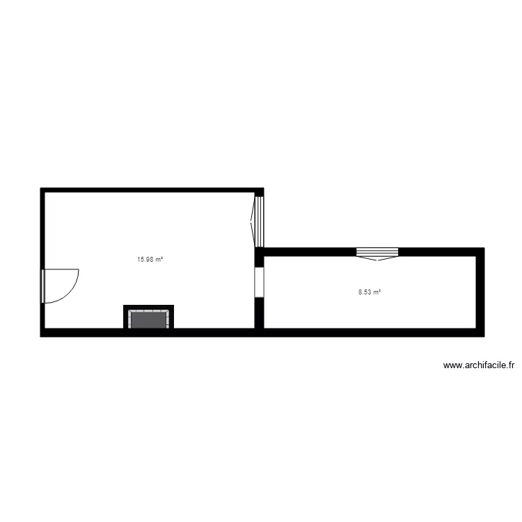 SAOUDI studio. Plan de 