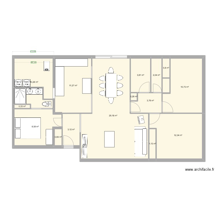 Plan maison - V1. Plan de 0 pièce et 0 m2