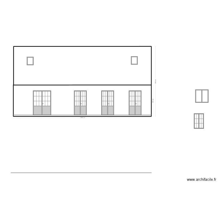 Hausler façade avant . Plan de 0 pièce et 0 m2