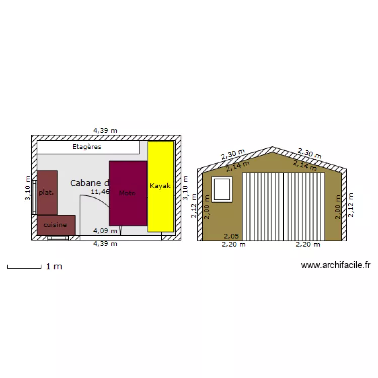 cabane jardin. Plan de cabane jardin. Plan de