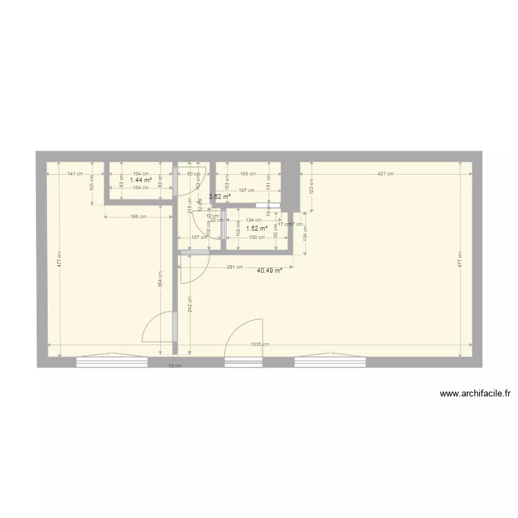 studio paul 2. Plan de 
