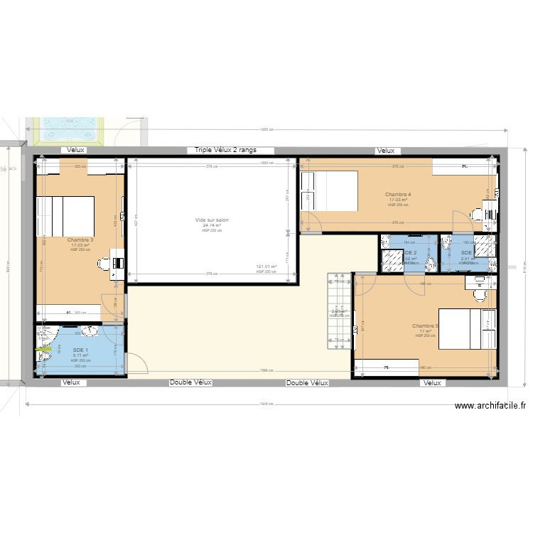 Combles 5. Plan de 0 pièce et 0 m2