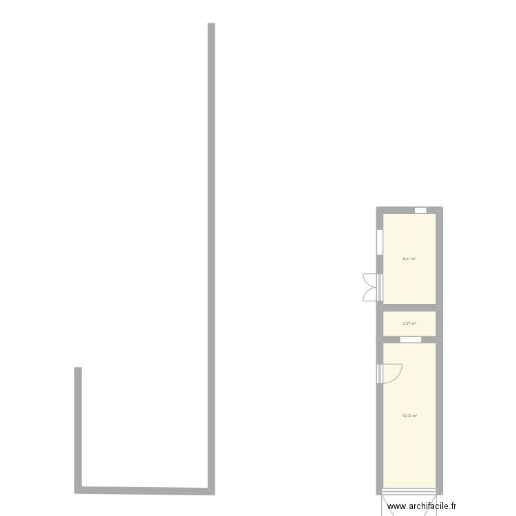 maison. Plan de 3 pièces et 24 m2