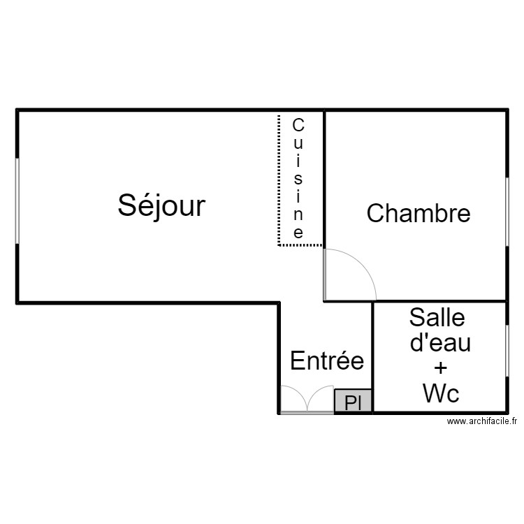 BISMUT. Plan de 4 pièces et 405 m2
