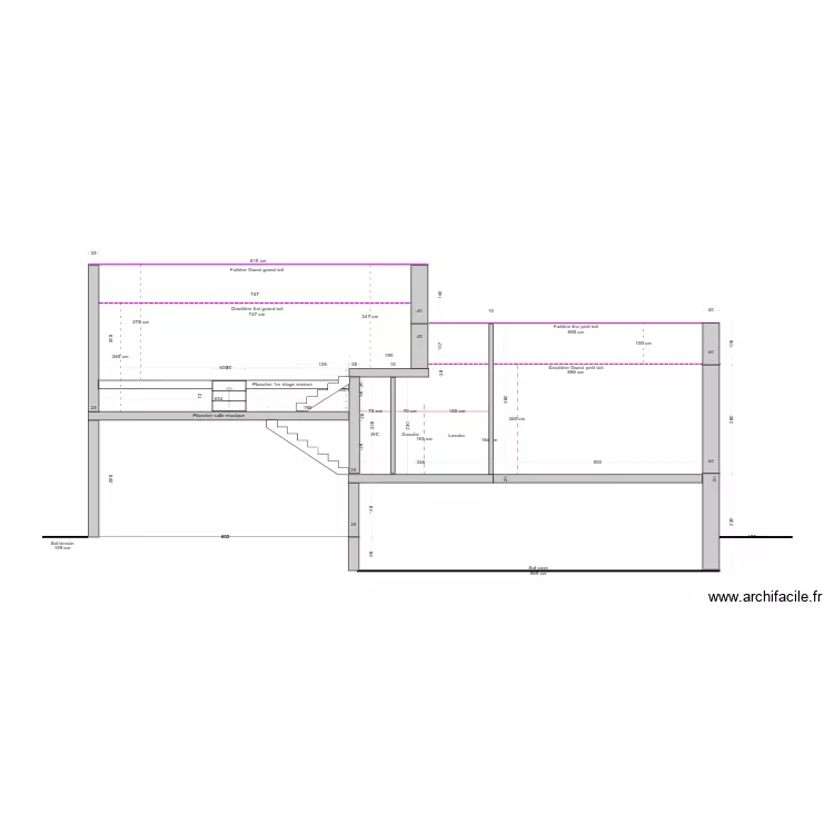 Projet RDF_Coupe Extension_vue Est. Plan de Projet RDF_Coupe Extension_vue Est. Plan de