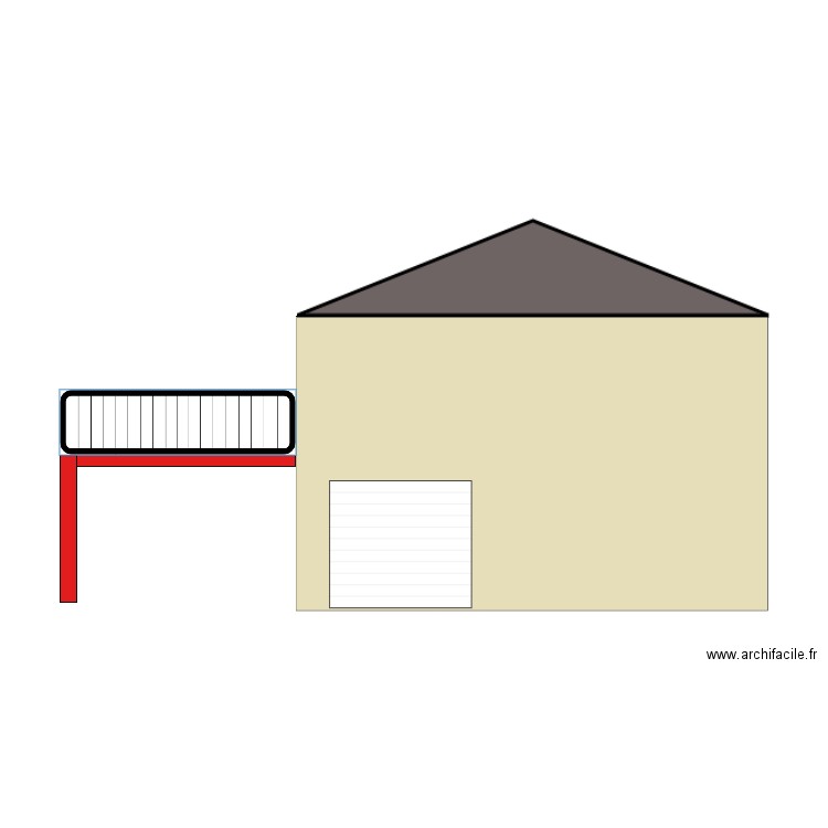 vue de coté. Plan de 0 pièce et 0 m2