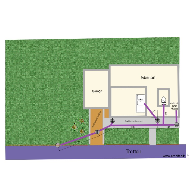 N45 . Plan de 4 pièces et 189 m2