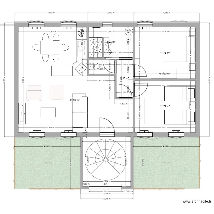 GIVERVILLE POUR ACTION LOGEMENT PROJET 2. Plan de 15 pièces et 252 m2