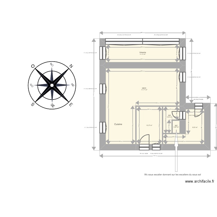 IZI ROCHE . Plan de 15 pièces et 232 m2