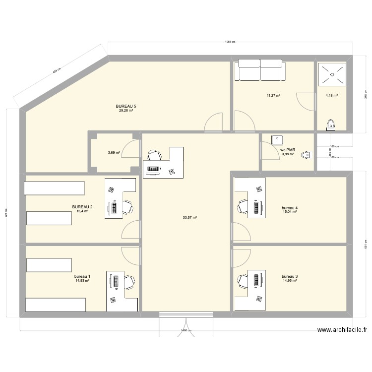 ligne paradis 2. Plan de 10 pièces et 146 m2